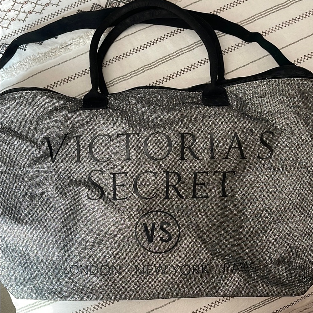 Victoria's Secret Silver Sparkling Tote Bag